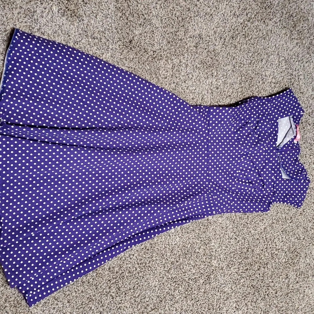 Purple polka dot dress size small box #7